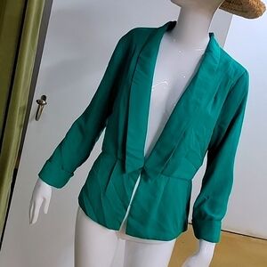 Mustard Seed Lightweight Green Blazer With Front Hook Size Large